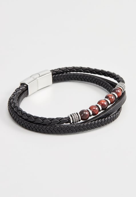 US Polo Assn Jewellery Brandon Schwarzes Armband - Image 1