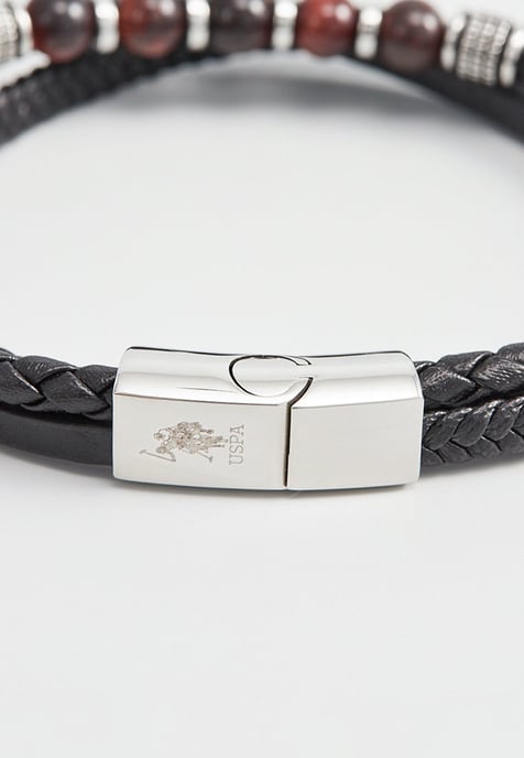 US Polo Assn Jewellery Brandon Schwarzes Armband - Image 3