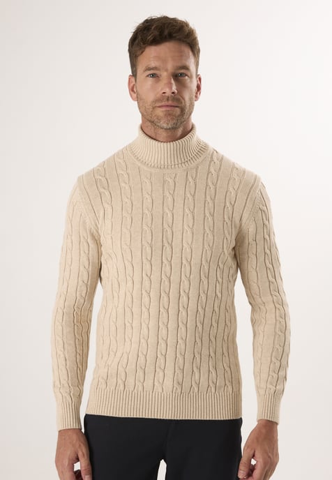Pullover Rollkragenpullover Aus Kabelstrick - Image 1