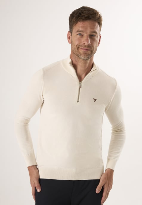 Pullover Strickpullover Mit Halbem Reißverschluss - Image 1