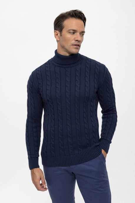 Pullover Rollkragenpullover Aus Kabelstrick - Image 1