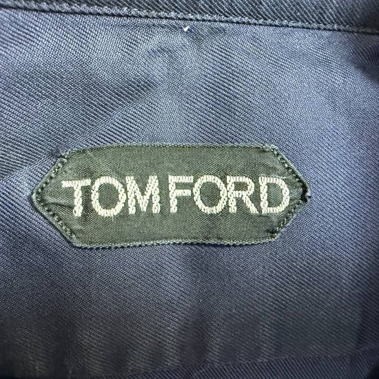 Tom Ford Langarmhemd aus marineblauer Baumwolle - Image 4