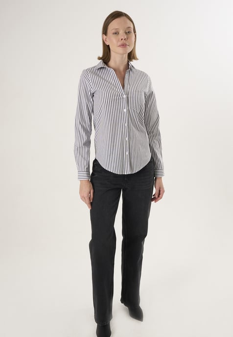Hemd Gestreiftes Langarmhemd - Image 2