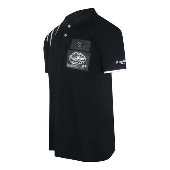 Plein Sport - Schwarzes Poloshirt Mit Kratzern An Der Schulter - Image 2