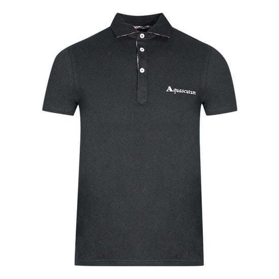 Aquascutum - Poloshirt für Herren/Damen Unisex, Logo (Schwarz) - Image 1