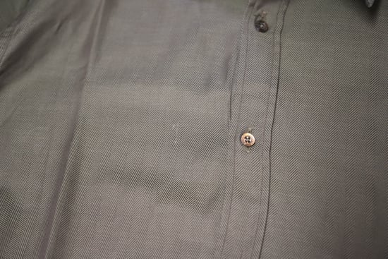 Gucci Fischgräten-Button-Down-Hemd aus dunkelbrauner Baumwolle - Image 6