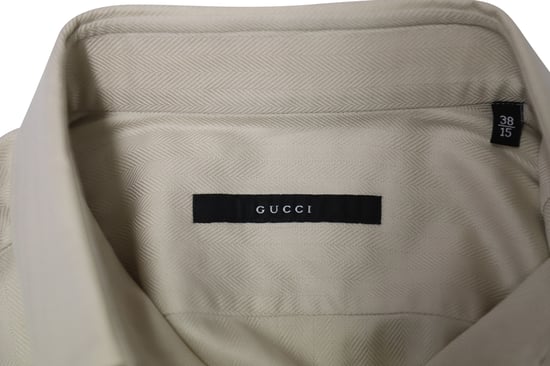 Gucci Button-Down-Hemd aus beiger Baumwolle - Image 4