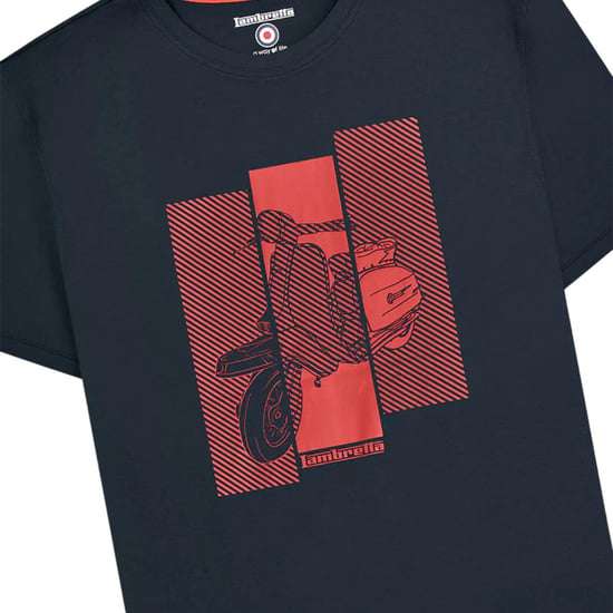 Lambretta Herren Scooter T-Shirt (Marineblau) - Image 4
