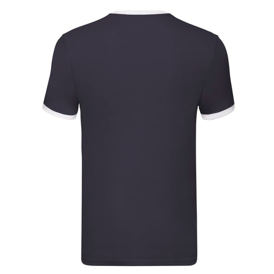 Fruit of the Loom - "Ringer 160" T-Shirt für Herren (Marineblau/Weiß) - Image 2