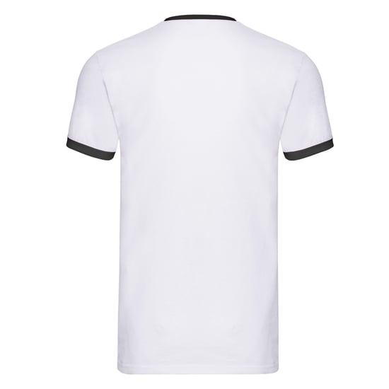Fruit of the Loom - "Ringer 160" T-Shirt für Herren (Weiß/Schwarz) - Image 2