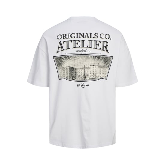 Herren-T-Shirt der Marke Jack & Jones. Das Shirt besteht aus hochwertiger Baumwolle und ist wunderbar angenehm zu tragen.  Marke: Jack & JonesModellname: Santorini Oversize Fit Tee Kategorie: men's tee ssMaterialien: BaumwolleFarbe: weiß - Image 2
