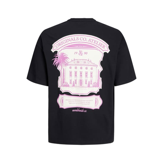 Herren-T-Shirt der Marke Jack & Jones. Das Shirt ist aus hochwertiger Baumwolle gefertigt und bietet einen hohen Tragekomfort. Marke: Jack & JonesModellname: Santorini Oversize Fit Tee Kategorie: men's tee ssMaterialien: BaumwolleFarbe: schwarz - Image 2