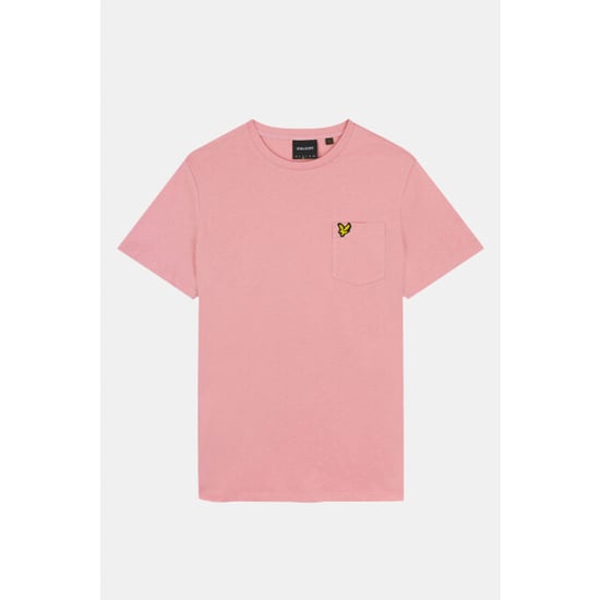 Lyle & Scott T-Shirt mit Palmentasche auf der Brust in Rosa - Image 2