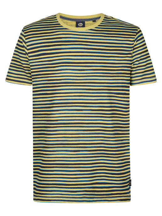 Petrol Industries - Gestreiftes T-Shirt Anchorview Herren - Grün - Image 1
