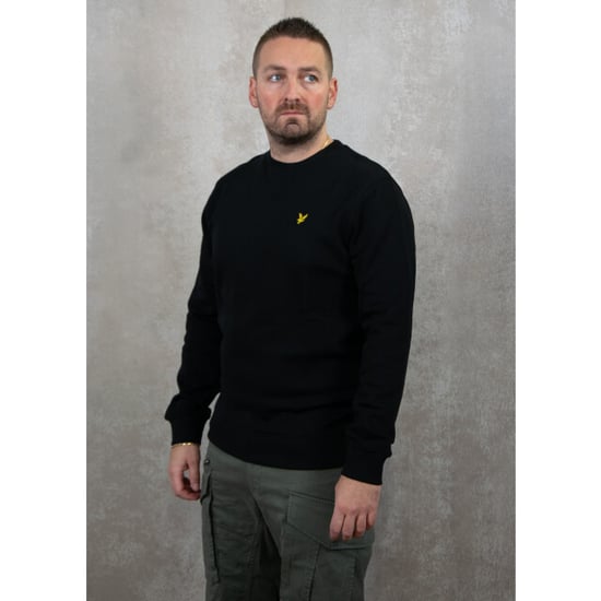 Lyle & Scott Sweatshirt mit Rundhalsausschnitt in Schwarz - Image 5