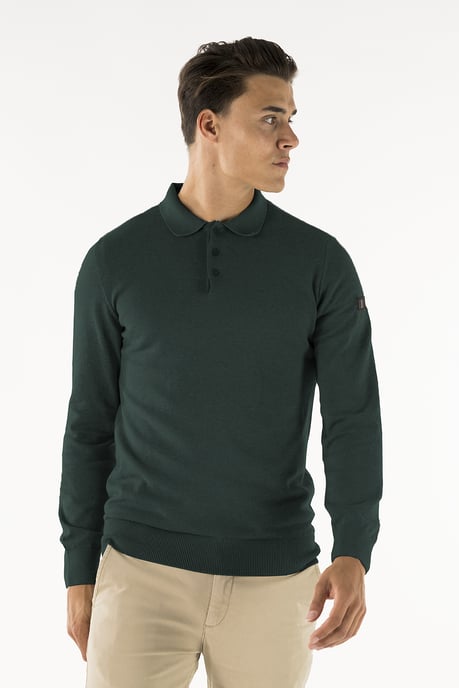 Herren-Pullover der Marke Presly & Sun. Der Pullover von Presly & Sun ist aus Bio-Baumwolle hergestellt und hat eine normale Passform. Die weiche Baumwolle sorgt für hohen Tragekomfort. Marke: Presly & SunModellname: Brad Long Sleeve Knitted PoloKategori - Image 2