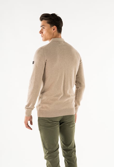 Herren-Pullover der Marke Presly & Sun. Der Pullover von Presly & Sun ist aus Bio-Baumwolle hergestellt und hat eine normale Passform. Die weiche Baumwolle sorgt für hohen Tragekomfort. Marke: Presly & SunModellname: Brad Long Sleeve Knitted PoloKategori - Image 3