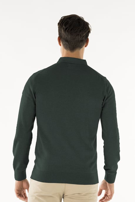 Herren-Pullover der Marke Presly & Sun. Der Pullover von Presly & Sun ist aus Bio-Baumwolle hergestellt und hat eine normale Passform. Die weiche Baumwolle sorgt für hohen Tragekomfort. Marke: Presly & SunModellname: Brad Long Sleeve Knitted PoloKategori - Image 3
