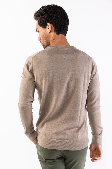 Herren-Pullover der Marke Presly & Sun. Der Pullover von Presly & Sun ist aus Bio-Baumwolle hergestellt und hat eine normale Passform. Die weiche Baumwolle sorgt für hohen Tragekomfort. Marke: Presly & SunModellname: Will R-Neck Knitted Pullover Kategori - Image 3
