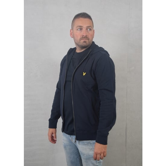 Lyle & Scott Hybrid Zip-Up Jet Dark Navy Kapuzenpullover - Image 6