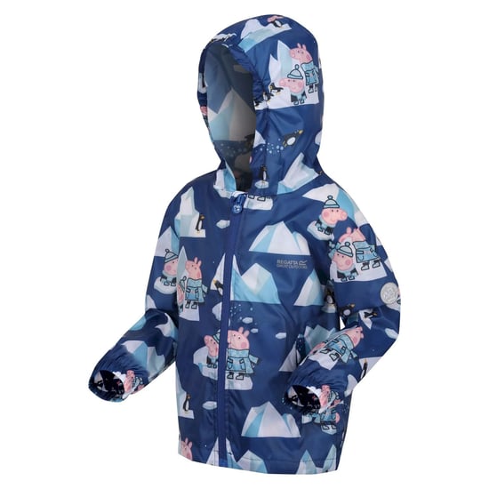 Regatta - "Penguin" Jacke, wasserfest Zum Falten für Kinder (Space-Blau/Eisblau) - Image 3