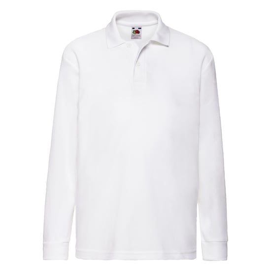 Fruit of the Loom - Poloshirt für Kinder Langärmlig (Weiß) - Image 1