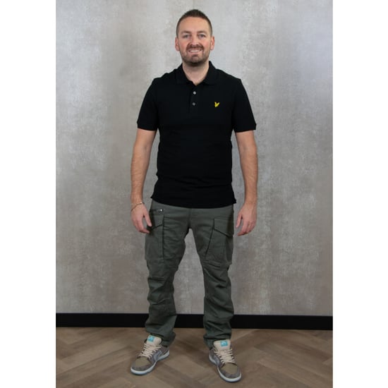Lyle & Scott Einfarbiges Poloshirt in Schwarz - Image 5