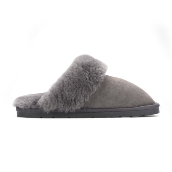 Damen-Winterpantoffeln aus echtem Schaffell, grau, Wildleder – Luna - Image 1