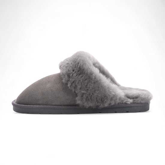 Damen-Winterpantoffeln aus echtem Schaffell, grau, Wildleder – Luna - Image 4