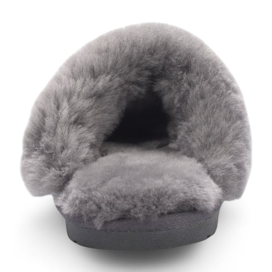 Damen-Winterpantoffeln aus echtem Schaffell, grau, Wildleder – Luna - Image 5