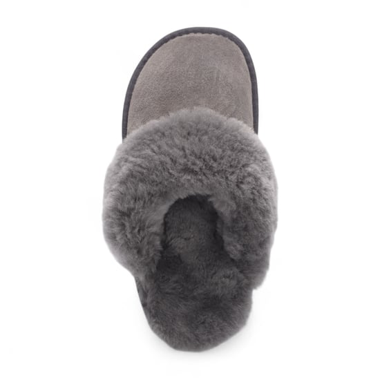 Damen-Winterpantoffeln aus echtem Schaffell, grau, Wildleder – Luna - Image 6