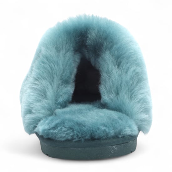 Damen-Winterpantoffeln aus echtem Schaffell, grünem Wildleder – Luna - Image 5