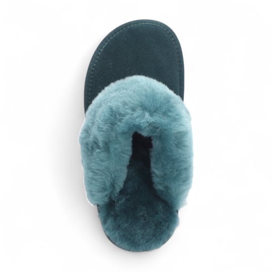 Damen-Winterpantoffeln aus echtem Schaffell, grünem Wildleder – Luna - Image 6