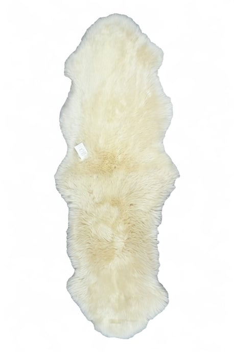 Echter Schaffell-Teppich, cremefarben, doppelt, natürlich, seidig, flauschig, weich, echte Wolle - Image 2