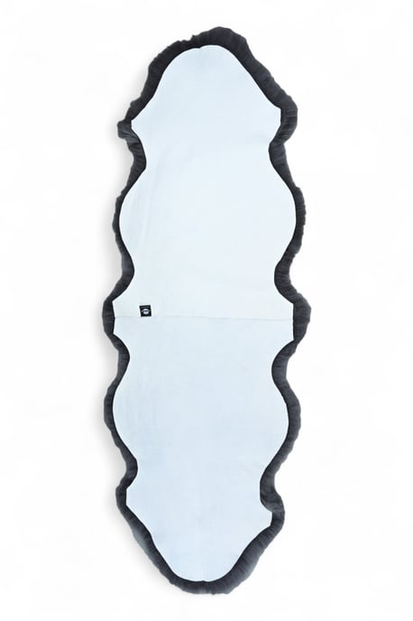 Echter Schaffell-Teppich, Anthrazitgrau, doppelt, natürlich, seidig, flauschig, weich, echte Wolle - Image 3