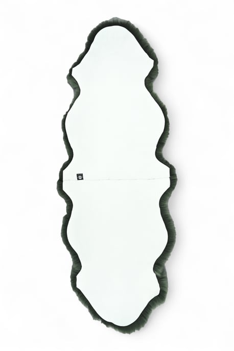 Echter Schaffell-Teppich in Thymiangrün, doppelt, natürlich, flauschig, seidig weich, echte Wolle - Image 2