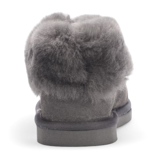 Damen Winterstiefelette aus Schaffell-Wildleder in Grau zum Hineinschlüpfen – Glacier - Image 5