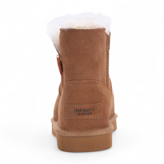 Damen Schaffell Wildleder Schwarz Ankle Bootie Warme Winterstiefel - Alpine - Image 6