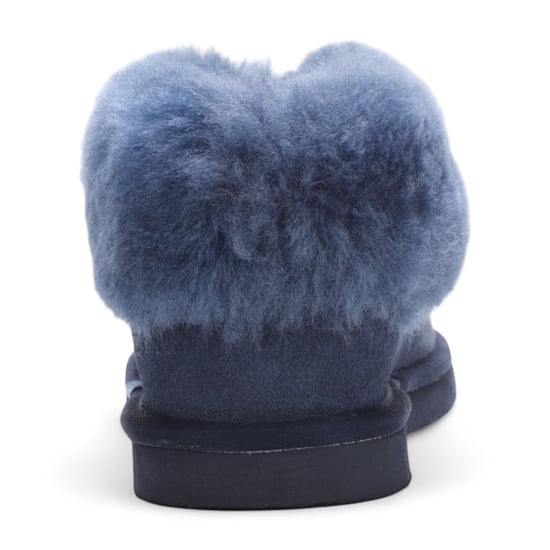 Damen Winterstiefelette aus Schaffell-Wildleder in Marineblau zum Hineinschlüpfen – Glacier - Image 5