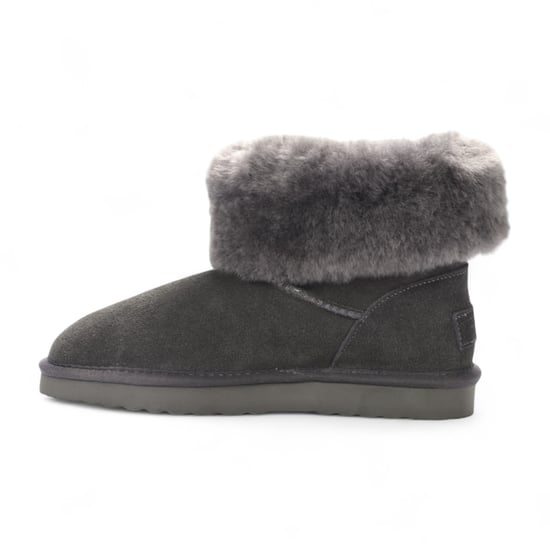 Damen Winterstiefeletten aus echtem Schaffell, grau, Wildleder – Granit - Image 4
