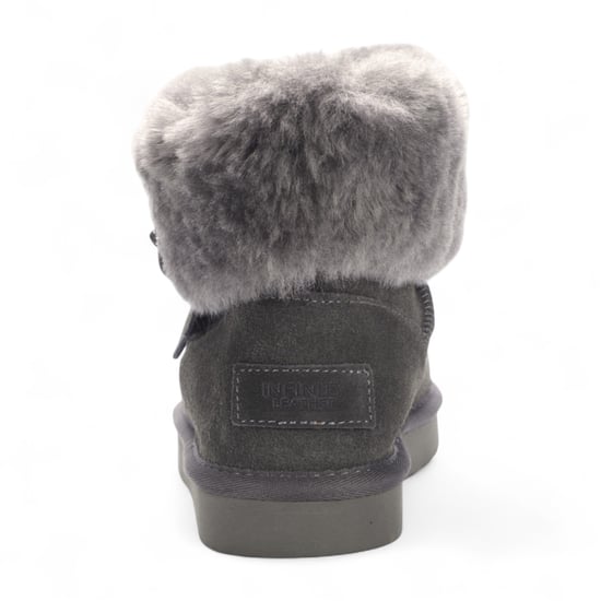 Damen Winterstiefeletten aus echtem Schaffell, grau, Wildleder – Granit - Image 5