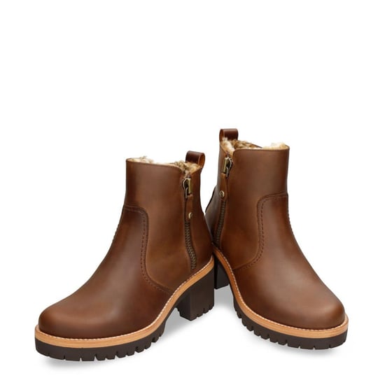 Panama Jack Damen Pauline B9 Bark wasserdichte Lederstiefeletten mit Absatz - Image 3