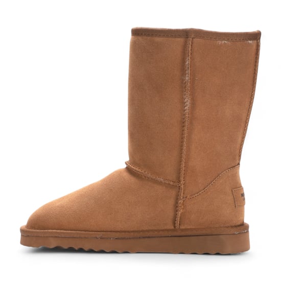 Damen Winterstiefeletten aus echtem Schaffell in Kastanienbraun mit Wildleder-Optik - Dämmerung - Image 4
