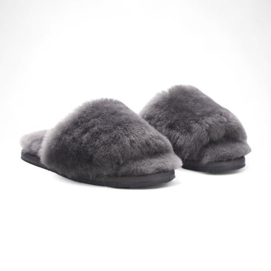 Damen Schaffell Hausschuhe Grau Warme Winter Fell Slider - Nordic - Image 3