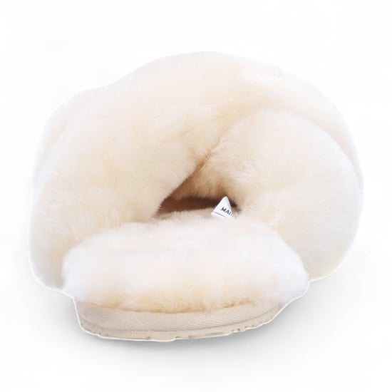 Damen Schaffell Hausschuhe Beige Warm Winter Fell Crossover - Snowbelle - Image 5