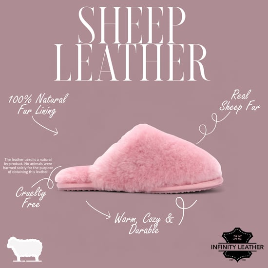 Damen Schaffell Hausschuhe Rosa Warm Winter Pelz Pantolette - Aurora - Image 2