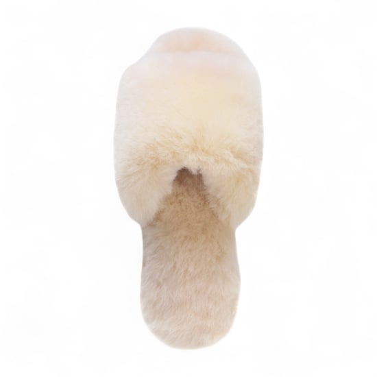 Damen Schaffell Hausschuhe Beige Warme Winter Fell Slider - Nordic - Image 6