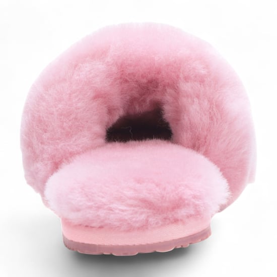 Damen Schaffell Hausschuhe Rosa Warme Winter Fell Slider - Nordic - Image 5