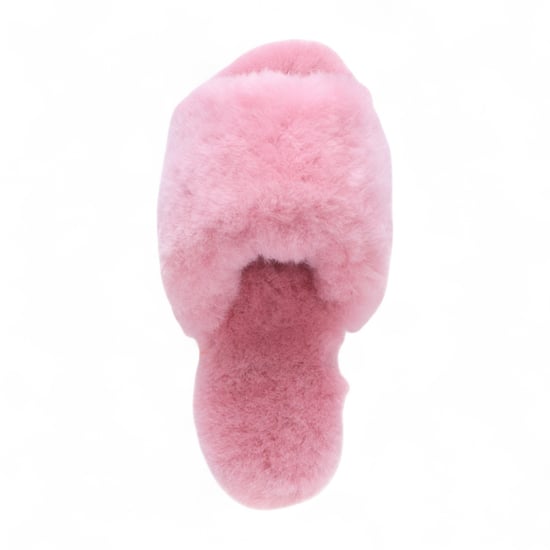 Damen Schaffell Hausschuhe Rosa Warme Winter Fell Slider - Nordic - Image 6