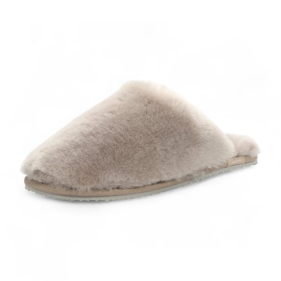 Damen Schaffell Hausschuhe Taupe Warm Winter Fell Pantolette - Aurora - Image 5